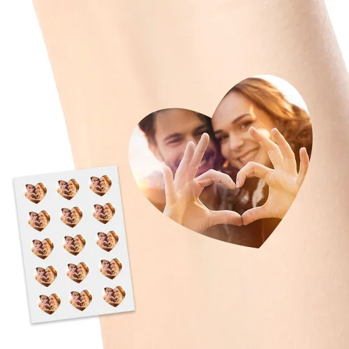 Vista 9 de Tatuajes temporales personalizados, tatuajes de flores de nacimiento personalizados para cumpleaños, boda, despedida de soltera, 1 juego de 15