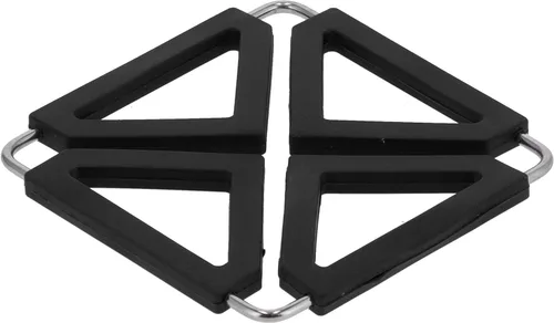 Vista 6 de Silicone Foldable Trivets for Hot Dishes, Expandable Collapsible, Black