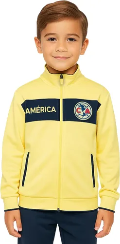Vista 7 de Icon Sports Officially Licensed Club América Soccer Track Jacket - Unisex Kids