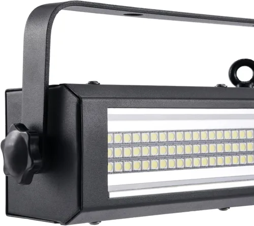 Vista 5 de MFL. S100 132-LED Luz estroboscópica de escenario de 132 LED, iluminación de escenario blanca brillante, luz ciega y de lavado, luces de DJ
