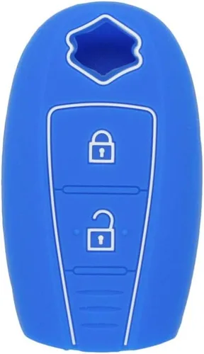 Vista 5 de Funda protectora de silicona Segaden compatible con llave remota de 2 botones para Suzuki CV4543 Negra