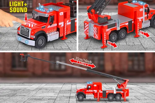 Vista 5 de Majorette Camión de bomberos de granito Mack 213713005
