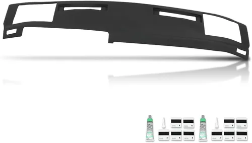 Vista 33 de PIT66 Cubierta de bisel de tablero TPE negra compatible con Buick Apollo/Olds Omega 1972-1974 Compatible con Chevy Chevy II/Chevy Nova 1969-1974