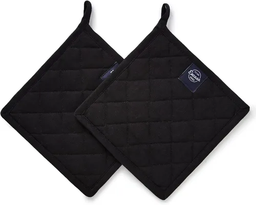 Vista 13 de Encasa XO Soportes para ollas, almohadillas acolchadas para cocina, 8 x 8 Azul escocés