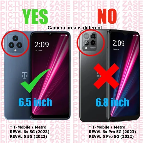 Vista 3 de Zase Funda transparente para teléfono T-Mobile Metro REVVL 6X 5G / REVVL 6 con purpurina líquida brillante linda mariposa flotante 3D a prueba
