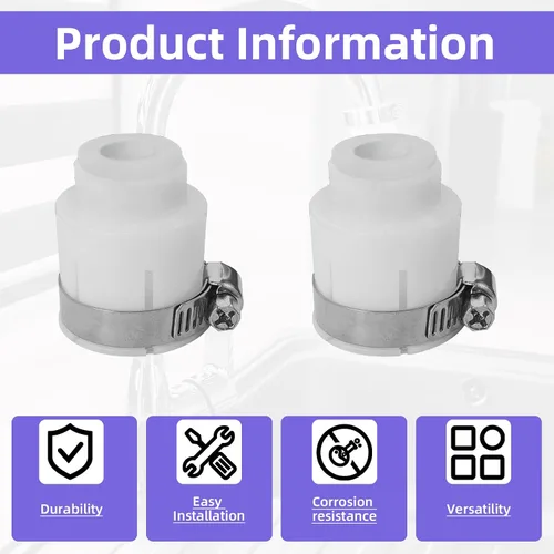 Vista 4 de Juego de 28 filtros de agua para fregadero con elementos filtrantes, grifo de filtro giratorio de 360, alta capacidad de filtración para fregaderos