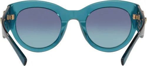 Vista 4 de Versace Gafas de sol para mujer marco turquesa transparente lentes azul oscuro degradado azul 2008in