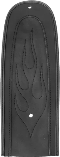 Vista 5 de Negro PU cuero llama trasero guardabarros babero para asiento solo para Harley Dyna FXD Super Glide Wide Glide