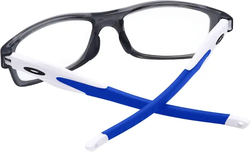 Vista 4 de BroLizard - Brazos de repuesto para Oakley Crosslink Glass Satin White Frame - Azul oscuro