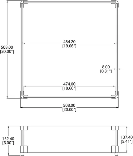 Vista 6 de FixtureDisplays® Protector de viento para hoguera de 20 x 20 pulgadas, cuadrado de 0.315 in de grosor, protector contra el viento para hogueras 997G