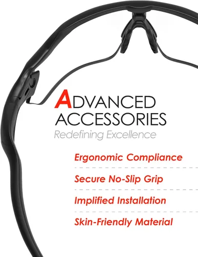 Vista 3 de Earsocks Nose Piece Replacement for Oakley Radar EV Path OO9208 Sunglass - Multiple Options Negro