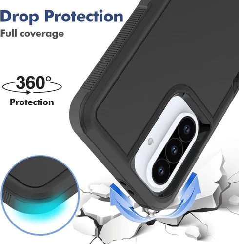 Vista 146 de Jeylly Compatible con Samsung Galaxy A22 5G Funda, Funda Samsung A22 5G con 2pcs protectores de pantalla de vidrio templado