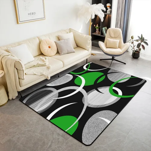 Vista 29 de Feelyou Tapete de jacquard para interiores para niños y niñas, 3 x 5, patrón floral, alfombra de sala de estar, alfombra de decoración floral ultra
