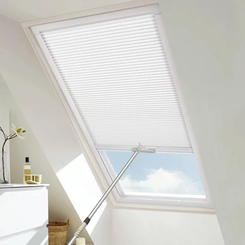 Vista 18 de Persianas y persianas opacas para ventana, persianas celulares inalámbricas con aislamiento térmico, persianas de panal para ventanas inclinadas