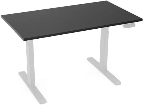 Vista 5 de Monoprice Base de mesa para marco de escritorio ajustable de altura y sentado de pie, 4 pies, negro, suficiente espacio para PC o laptop, monitores