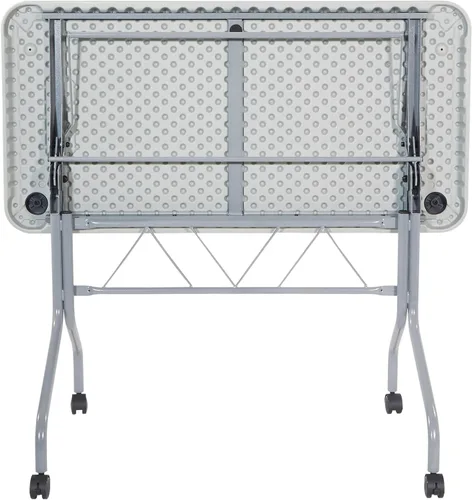 Vista 7 de Mesa cuadrada de resina multiuso Office Star Work Smart 36 x 36 x 29 pulgadas, MetalPlástico/Resina, gris
