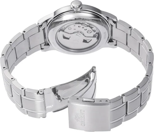 Vista 2 de Orient Bambino Versión 7 - Reloj de vestir automático de 38mm en verde bosque Modelo: RA-AC0M09E30B