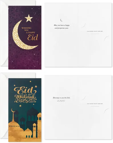 Vista 5 de Hallmark Eid Mubarak - Tarjetas para dinero con sobres, surtido de 36