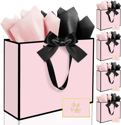 Vista 9 de Ethhqu Bolsas de regalo grandes con asas