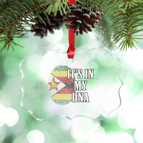 Vista 34 de Adorno de Navidad personalizado del Reino Unido 2023 It's in My DNA, adorno de huellas dactilares para decoración de árbol de Navidad, recuerdo