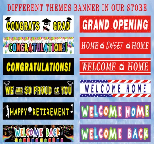 Vista 8 de Decoración de bandera de cumpleaños en tamaño grande y con diseño divertido