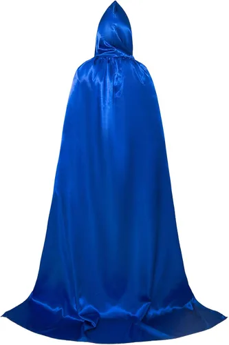 Vista 3 de Aricy Capa unisex de longitud completa con capucha para Halloween juego de rol disfraz de capa de 59-71 pulgadas