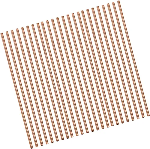 Vista 6 de Pajitas rectas de metal reutilizables azules, 100 unidades a granel (8.5 pulgadas de largo, azul-100 piezas rectas)