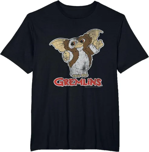 Vista 26 de Gremlins Camiseta Gizmo y Logo, Negro, S