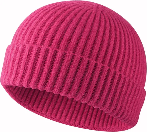 Vista 17 de ROYBENS Swag Wool Knit Cuff Short Fisherman Beanie for Men Women Winter Hat 1 albaricoque