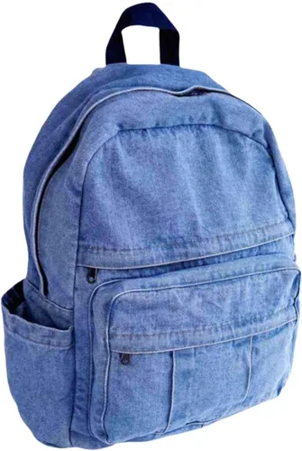 Vista 13 de Mochila de lona para mujer, mochila estética retro, mochila básica para estudiantes de secundaria/universidad, bolsa de viaje para laptop, Negro