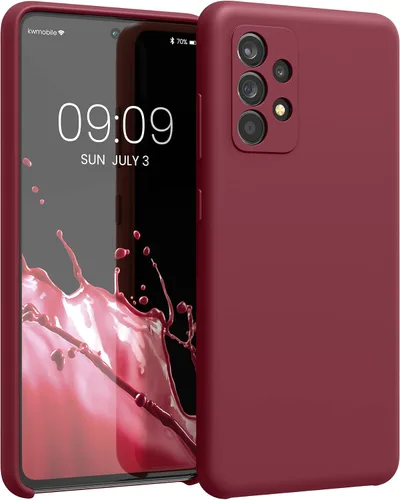 Vista 33 de kwmobile Funda compatible con Samsung Galaxy A32 5G - Funda de silicona TPU con acabado suave - Rosa impresionante