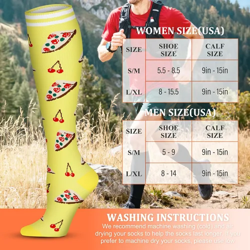Vista 7 de FEYHAY Calcetines de compresión de cobre (8 pares) de 15-20 mmHg de circulación es la mejor atlética y diaria para hombres y mujeres, correr