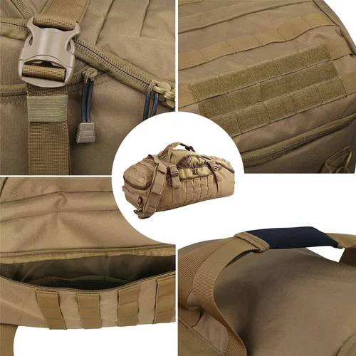 Vista 9 de Bolsa de gimnasio, bolsa de viaje para hombres y mujeres, bolsa de entrenamiento para militares, deportes, durante la noche, baloncesto, táctica