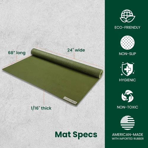 Vista 3 de JadeYoga Voyager Tapete de Yoga - Tapete de Yoga de Goma Ligero y Portátil - Tapete de Ejercicio Antideslizante para Mujeres y Hombres - Ideal