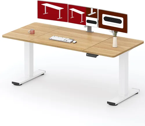 Vista 27 de SANODESK - Escritorio de pie móvil de una pieza con resorte de gas de 32 x 20 pulgadas