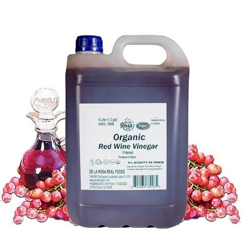Vista 8 de Vinagre de Vino Tinto Ecológico De La Rosa, Filtrado (5 Litros)