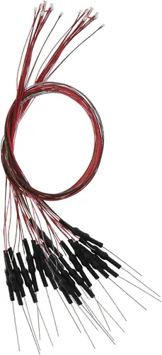 Vista 18 de L0603B 20pcs pre-cableado SMD LED 0603 Bule Diodo emisor de luz 12V Micro Litz Cable Cable Longitud 7.8 pulgadas (7.9 in) para DIY Manual
