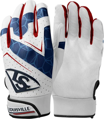 Vista 5 de Louisville Slugger Guantes de bateo genuinos 2.0 para adultos