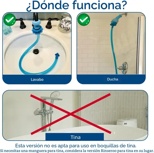 Vista 9 de Rinseroo: "Cosa de Limpieza para Ducha" – Accesorio de Manguera de Mano Deslizante para Enjuague de Pared de Ducha Rápido y Sin Desorden – Manguera