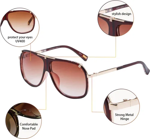 Vista 4 de Hanj Gafas de sol de discoteca de los años 70 para mujeres y hombres, gafas
