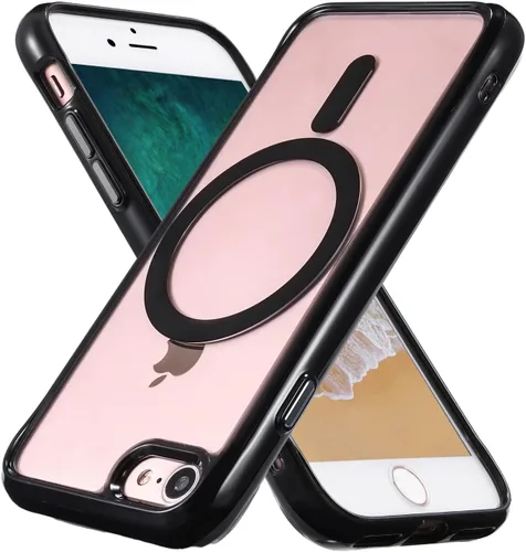 Vista 15 de Yriklso Funda magnética para iPhone SE 2022/iPhone SE 2020/iPhone 8 (4.7 pulgadas), imanes integrados compatibles con MagSafe, transparente