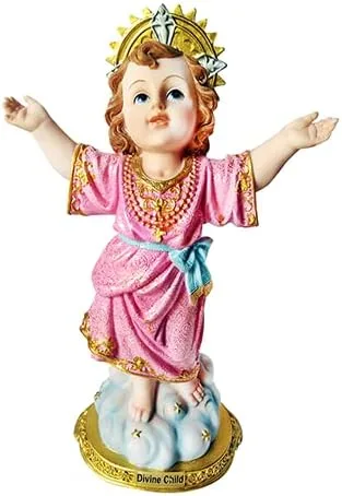 Vista 2 de Estatua de Niño Divino Niño Santo Estatua Niño Católico Jesús Jesús Escultura (8 pulgadas)