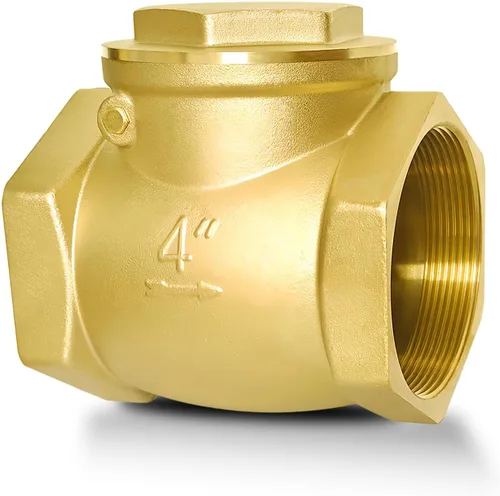 Vista 11 de Válvula de retención horizontal de 1" NPT, latón, rosca hembra resistente
