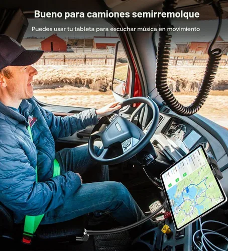 Vista 2 de GDZN - Soporte para tablet de piso de camión y riel de asiento de automóvil