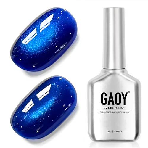 Vista 67 de GAOY Esmalte de uñas de gel Brown Cat Eye, 4629 azul ámbar, 0.5 fl oz Ámbar azul