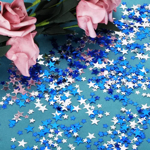 Vista 4 de Hestyia Confeti de Estrella de 60 g con Purpurina, Confeti de Mesa de Papel Metálico para Navidad, Fiesta, Boda, Festival