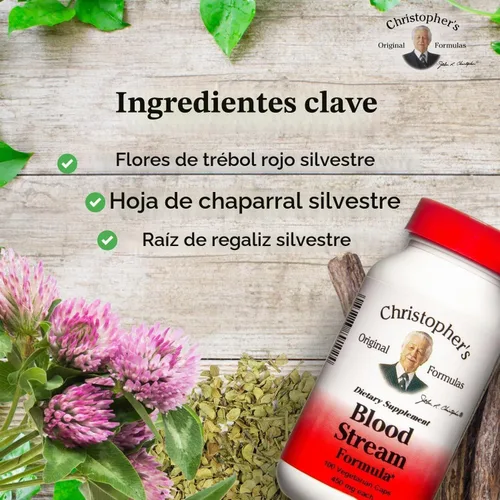 Vista 4 de Fórmula de Flujo Sanguíneo de Christopher's Original Formulas - Suplementos para la Circulación Sanguínea - Apoya la Elasticidad de las Venas, Flujo