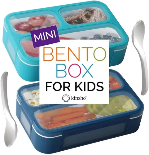 Vista 16 de Bento - Juego de Lonchera para almuerzo o refrigerio, a prueba de fugas, con recipientes, para niños y adultos, libre de BPA, apto para microondas