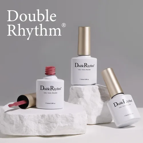 Vista 8 de Double Rhythm Juego de esmaltes de gel de ojo de gato, 6 colores, purpurina brillante con imán, holográfico, reflectante, magnético, UV, kit de arte