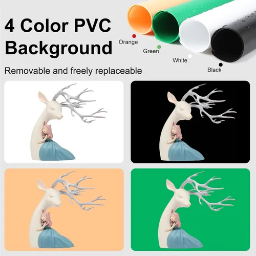Vista 3 de PULUZ Caja de luz portátil para estudio fotográfico, caja de fotos grande de 24.6 x 16 pulgadas, kit de estudio profesional regulable con 672 luces